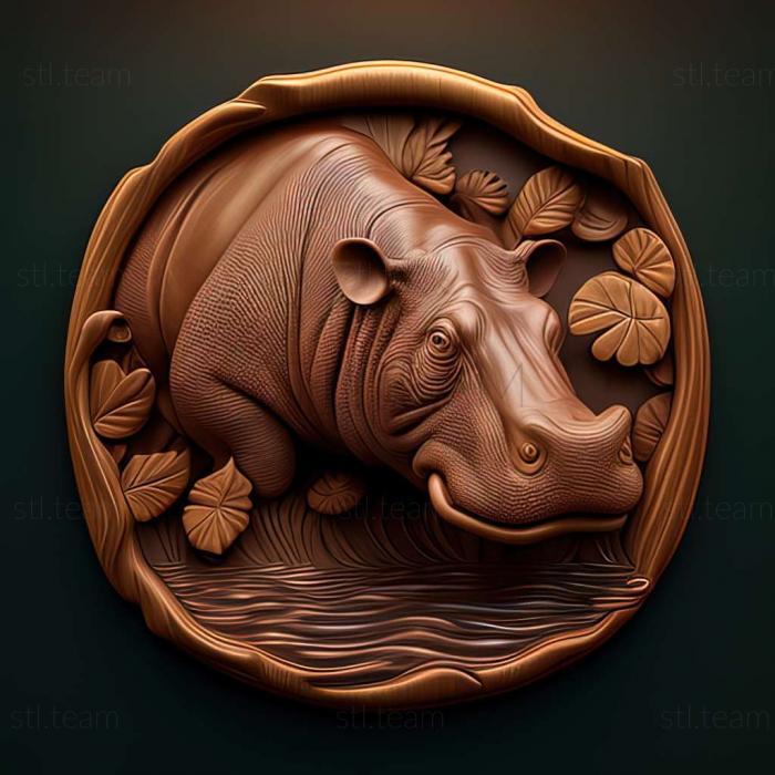 3D модель Гіпопотам (STL)